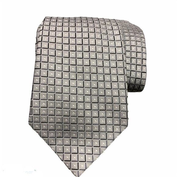 Donald Trump Signature Collection light gray silk neck tie - Picture 2 of 6